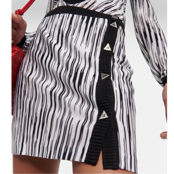 Missoni space dyed knit mini skirt in black and white - Picture 2 of 8